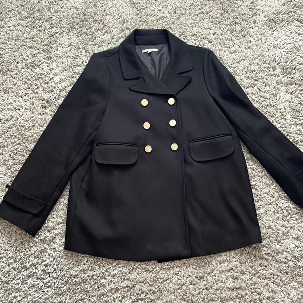 Classic Black Peacoat